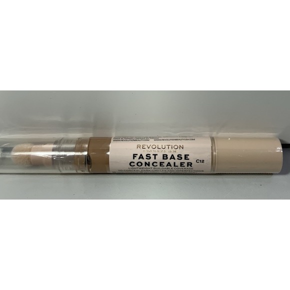 Makeup Revolution - Fast Base Concealer - C12 Tan Shade - Blemish‎ Concealer Pen - Picture 1 of 4